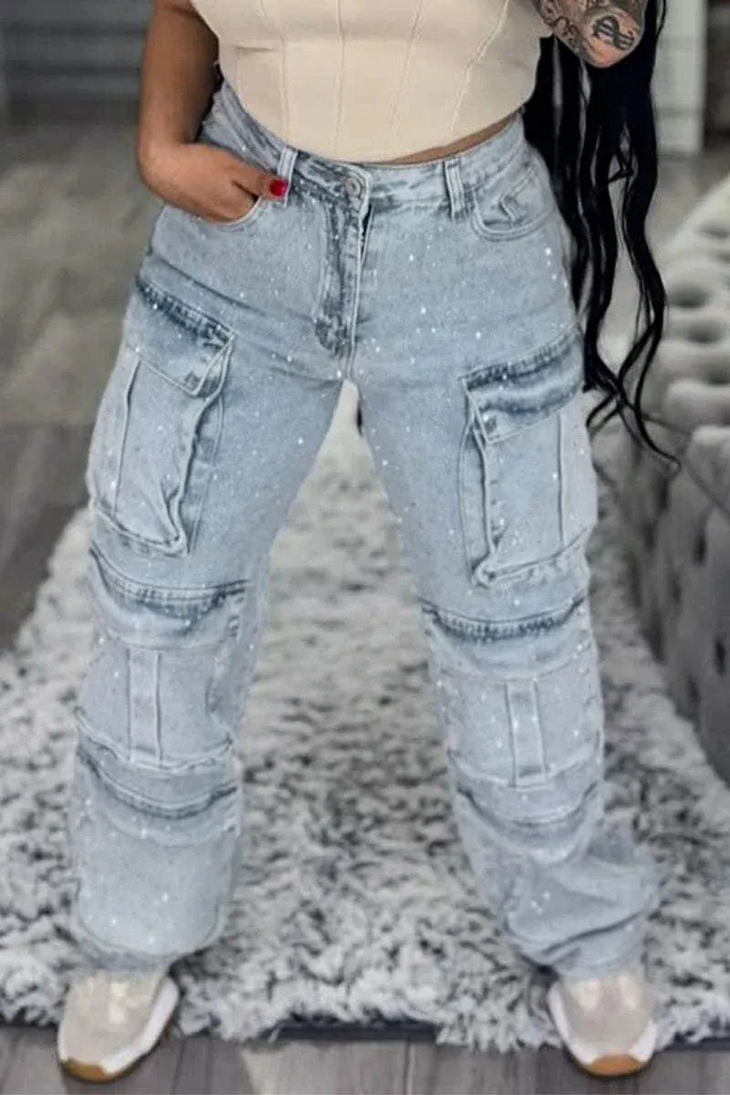 Cargo Glitter Jeans