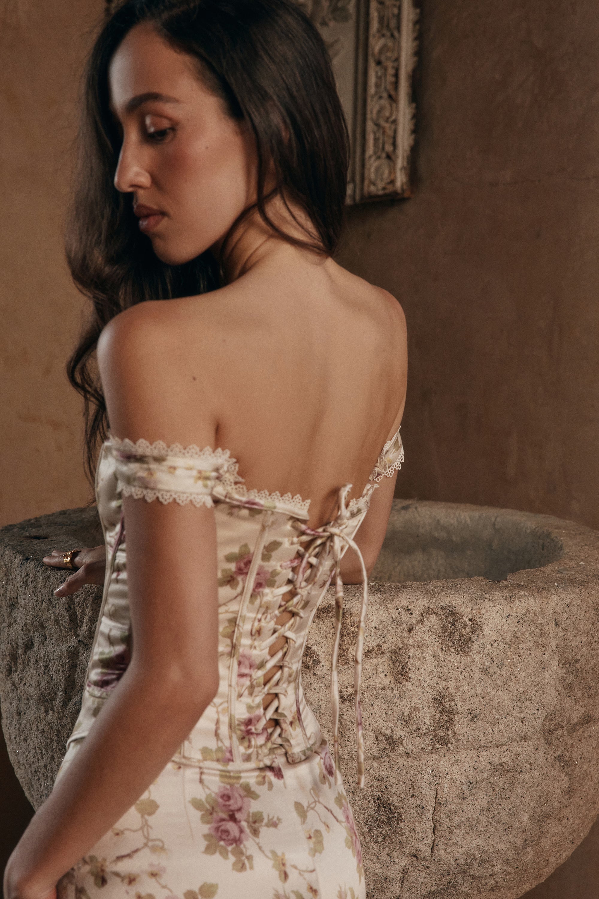 Celine | Floral Off-Shoulder Maxi Dress