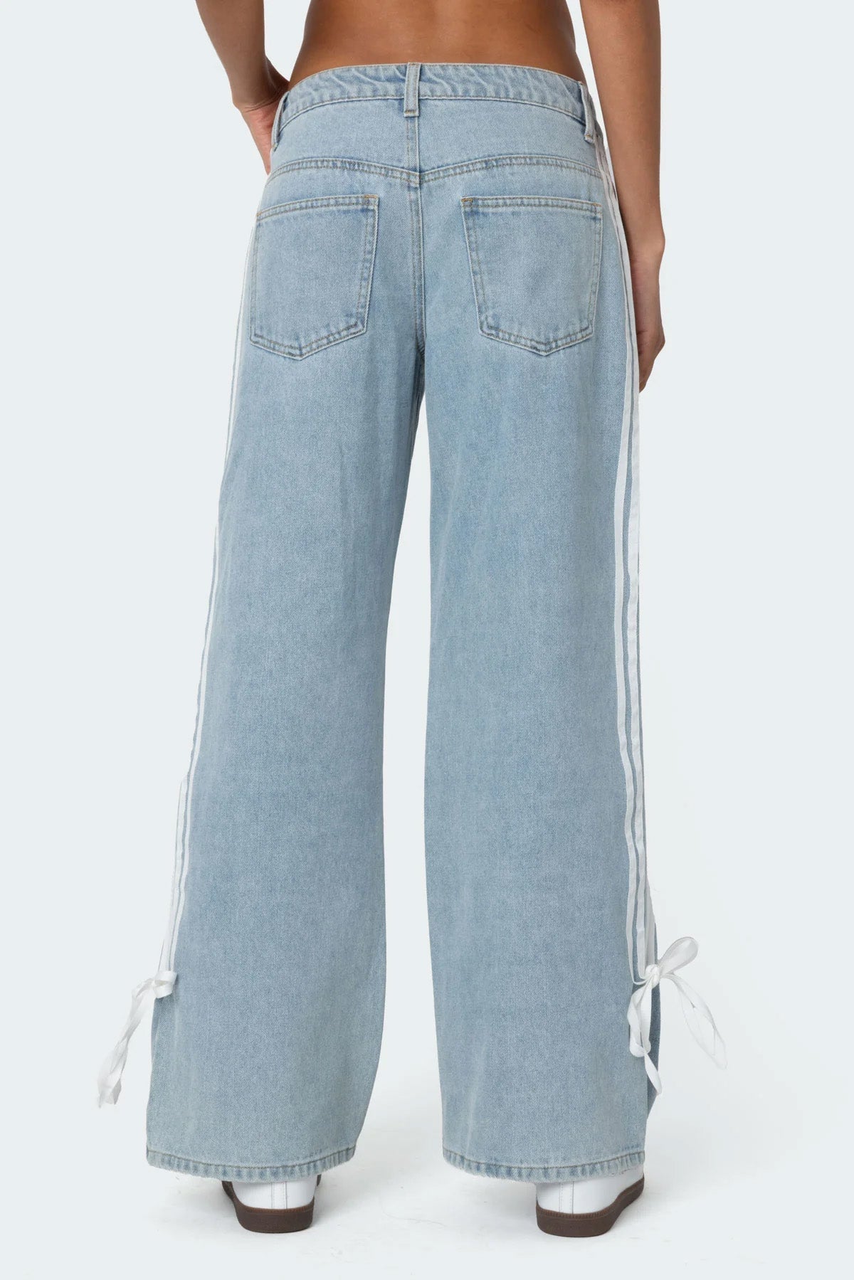 Hailey | Striped Straight Leg Jeans