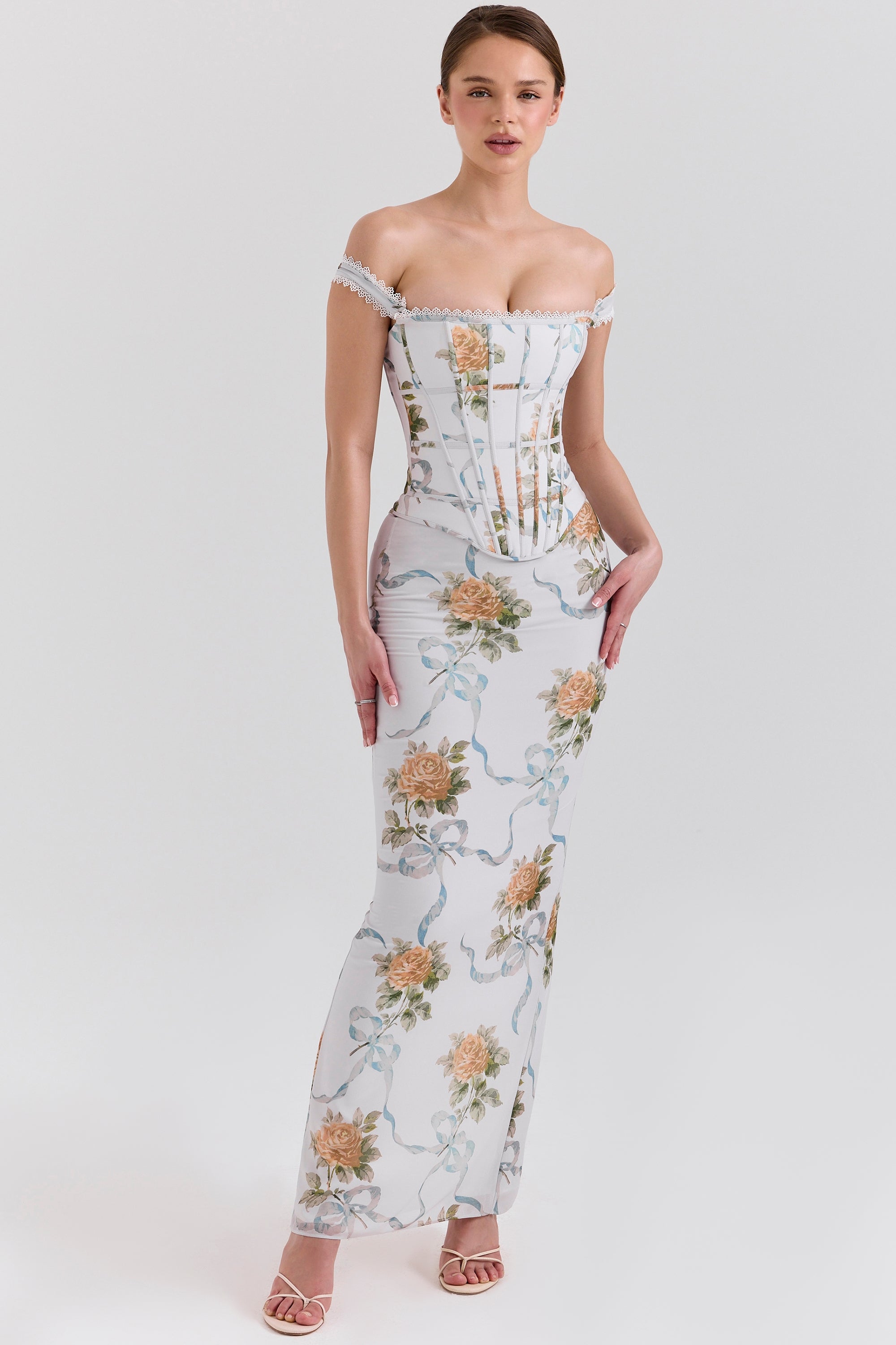 Celine | Floral Off-Shoulder Maxi Dress