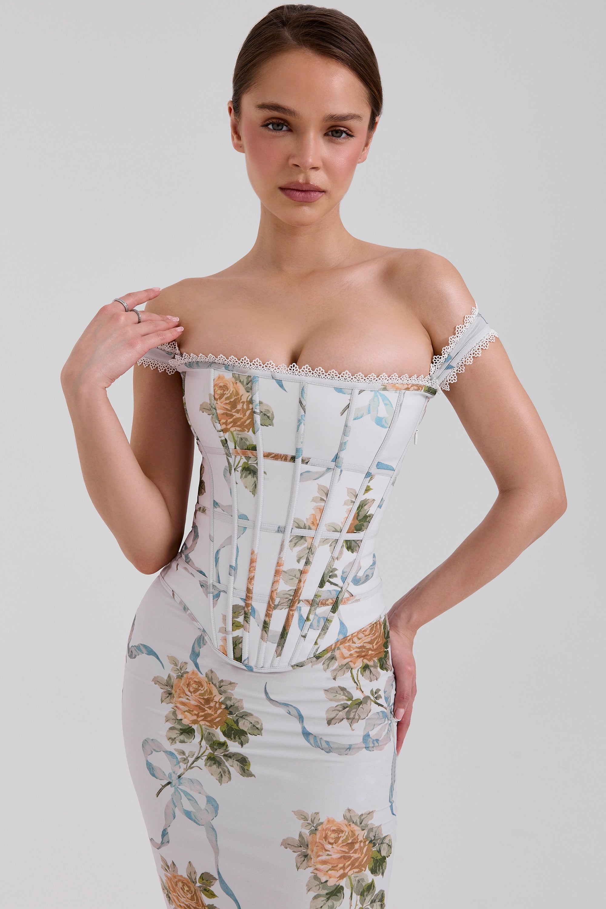 Celine | Floral Off-Shoulder Maxi Dress