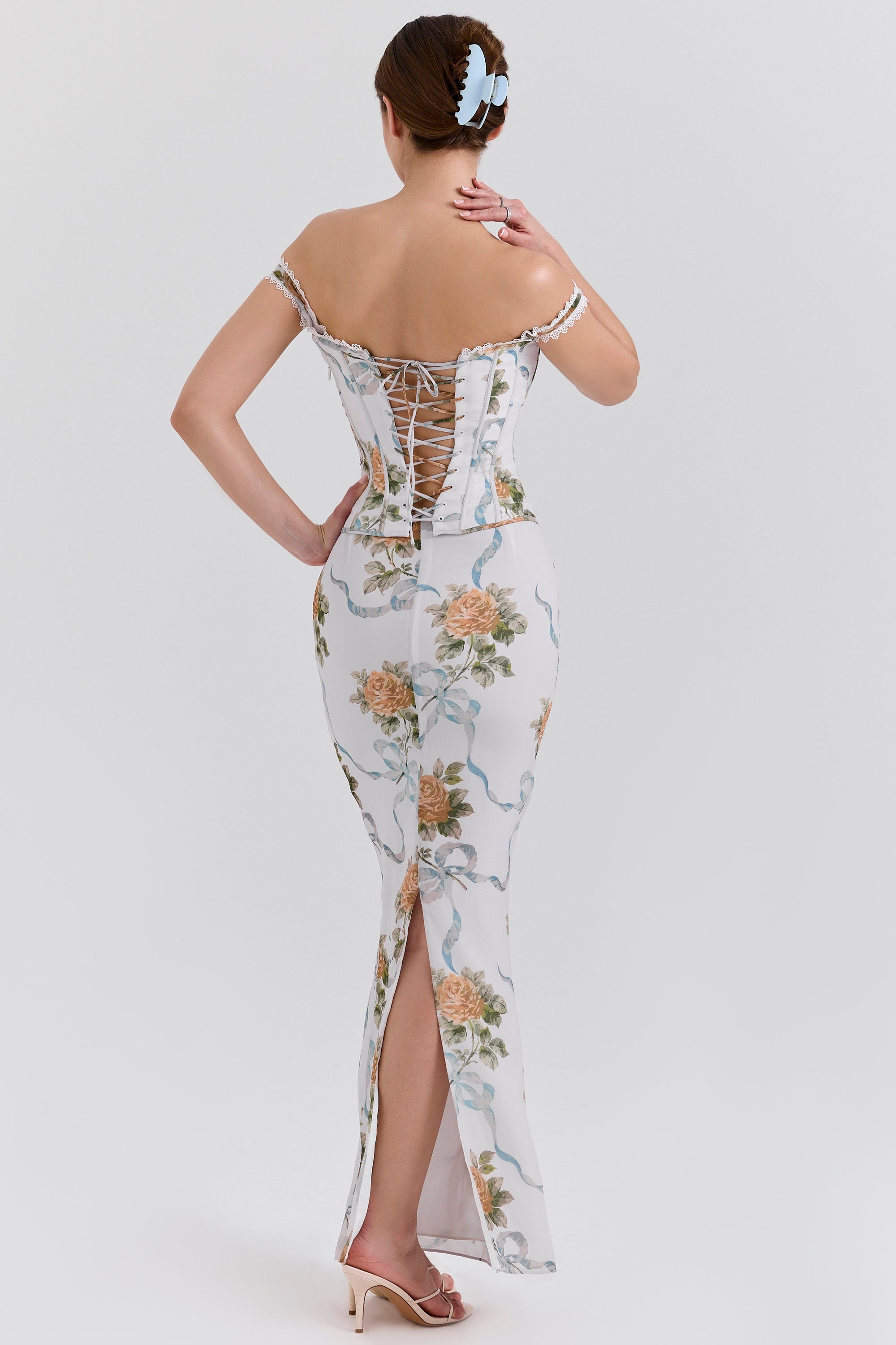 Celine | Floral Off-Shoulder Maxi Dress