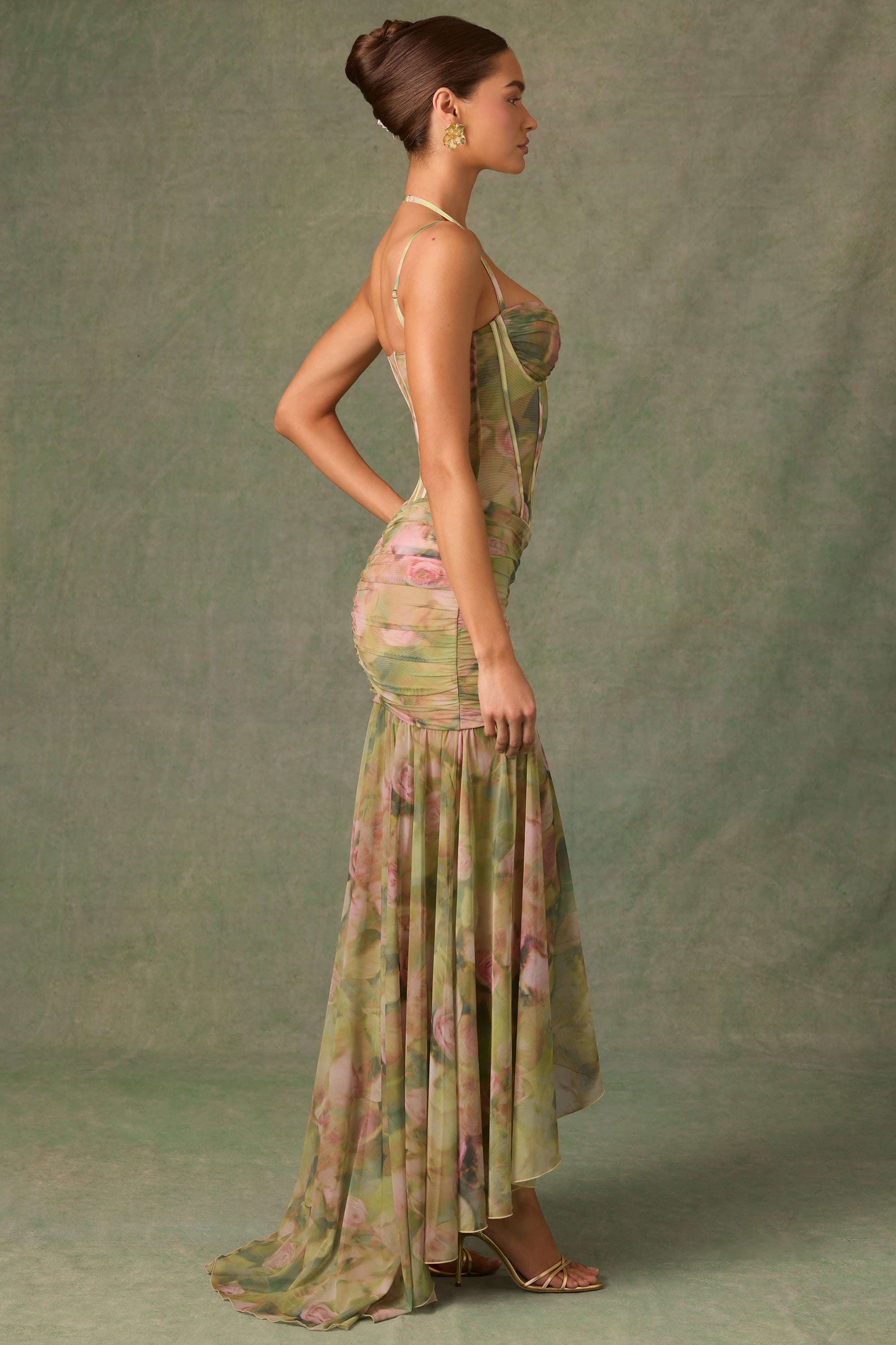 Selene | Ruched Corset Maxi