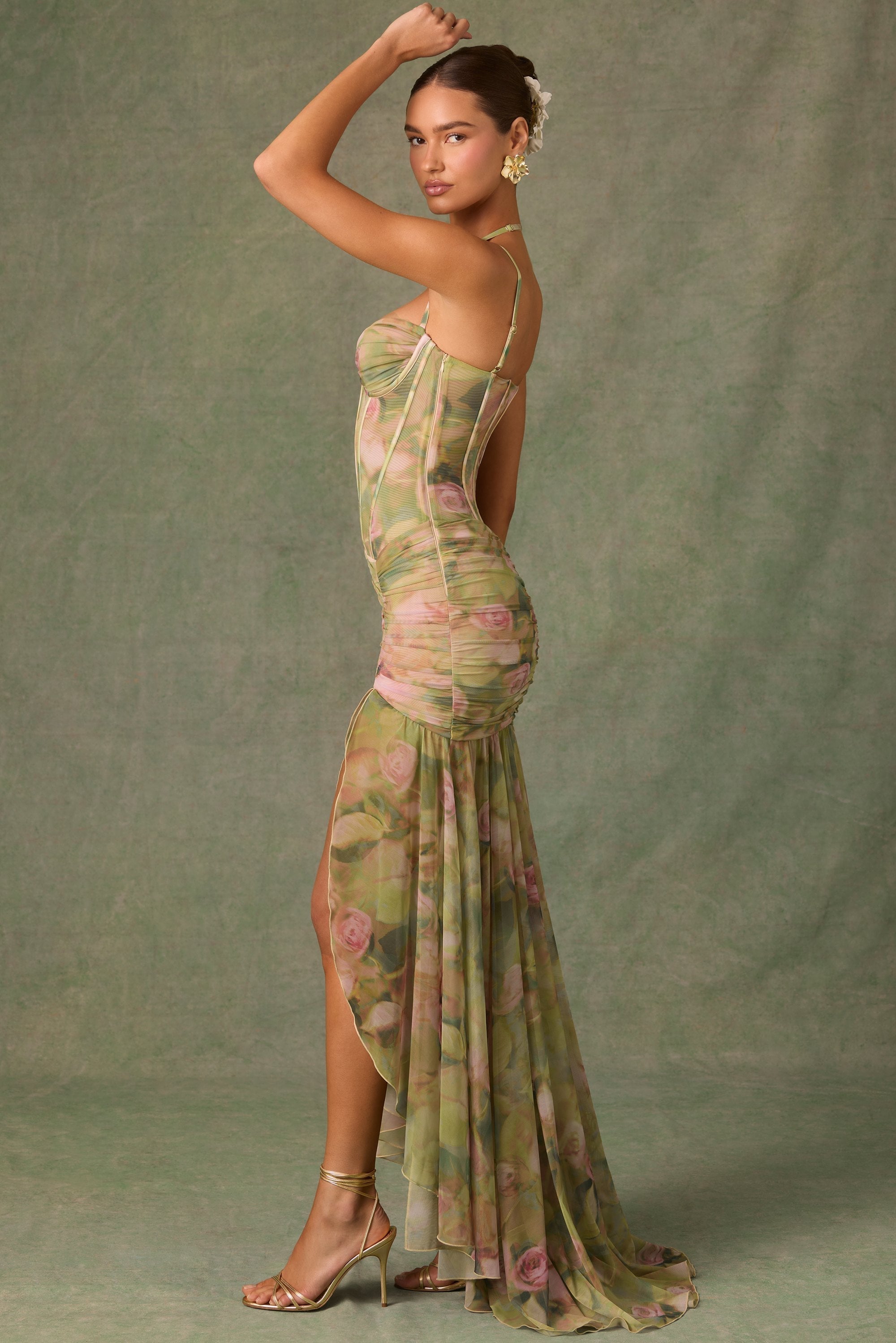 Selene | Ruched Corset Maxi