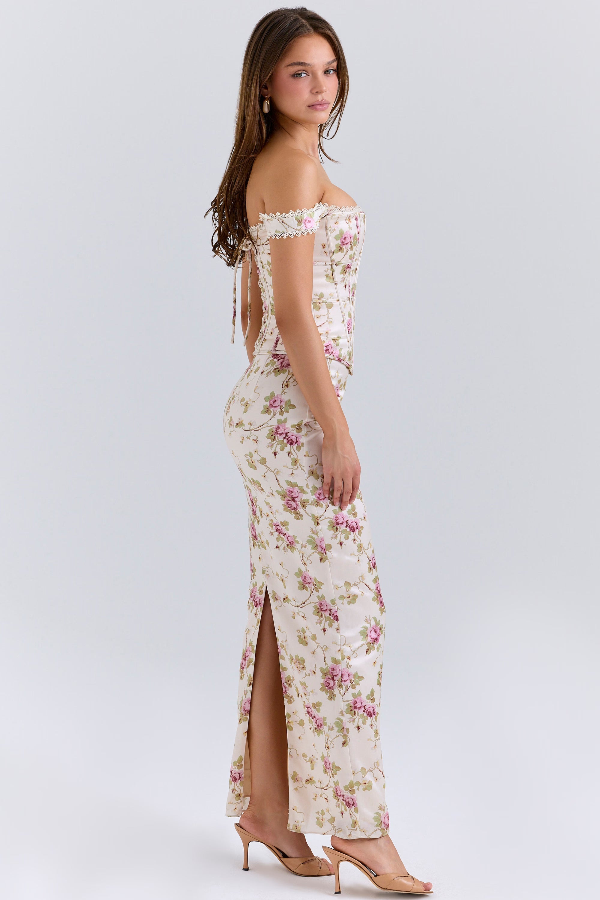 Celine | Floral Off-Shoulder Maxi Dress
