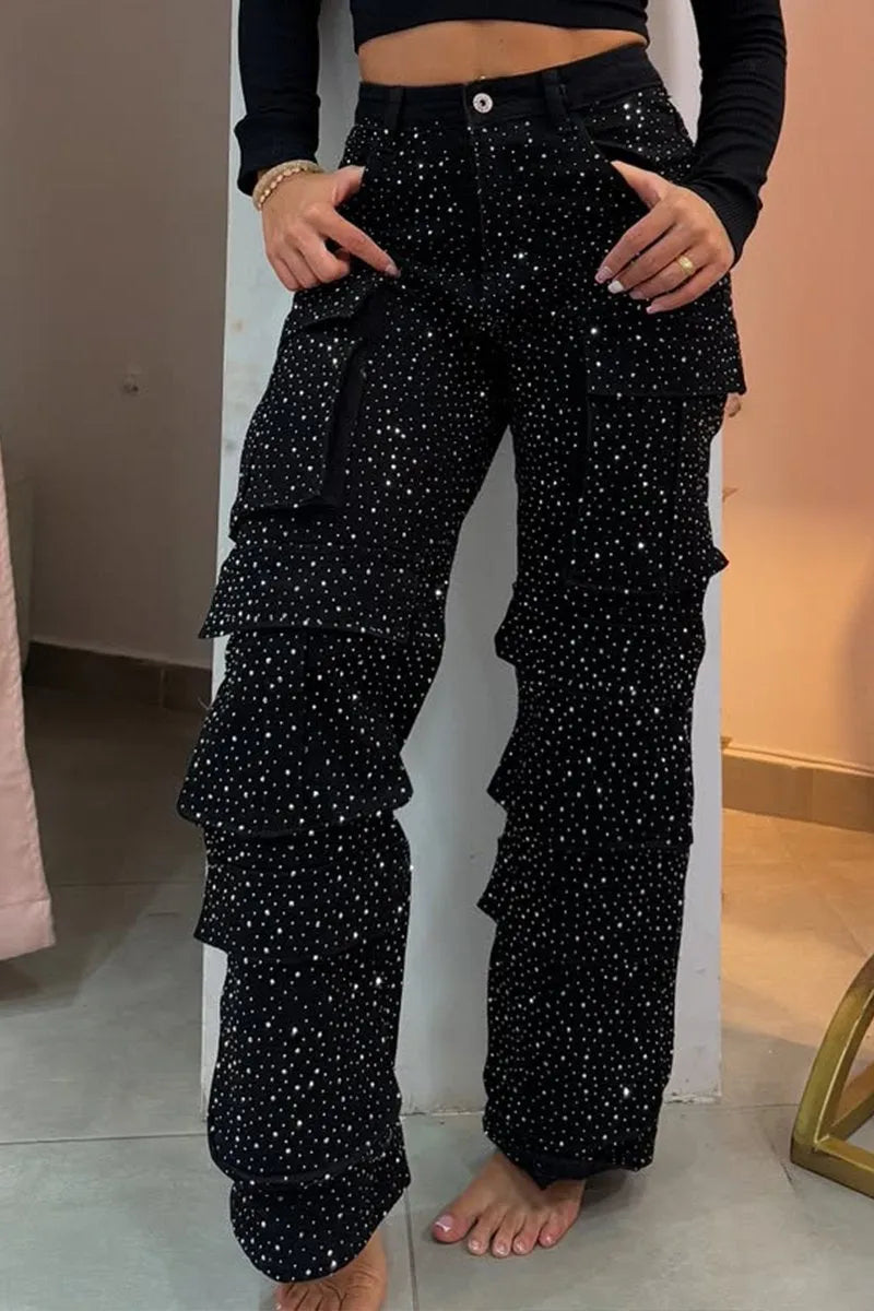 Cargo Glitter Jeans