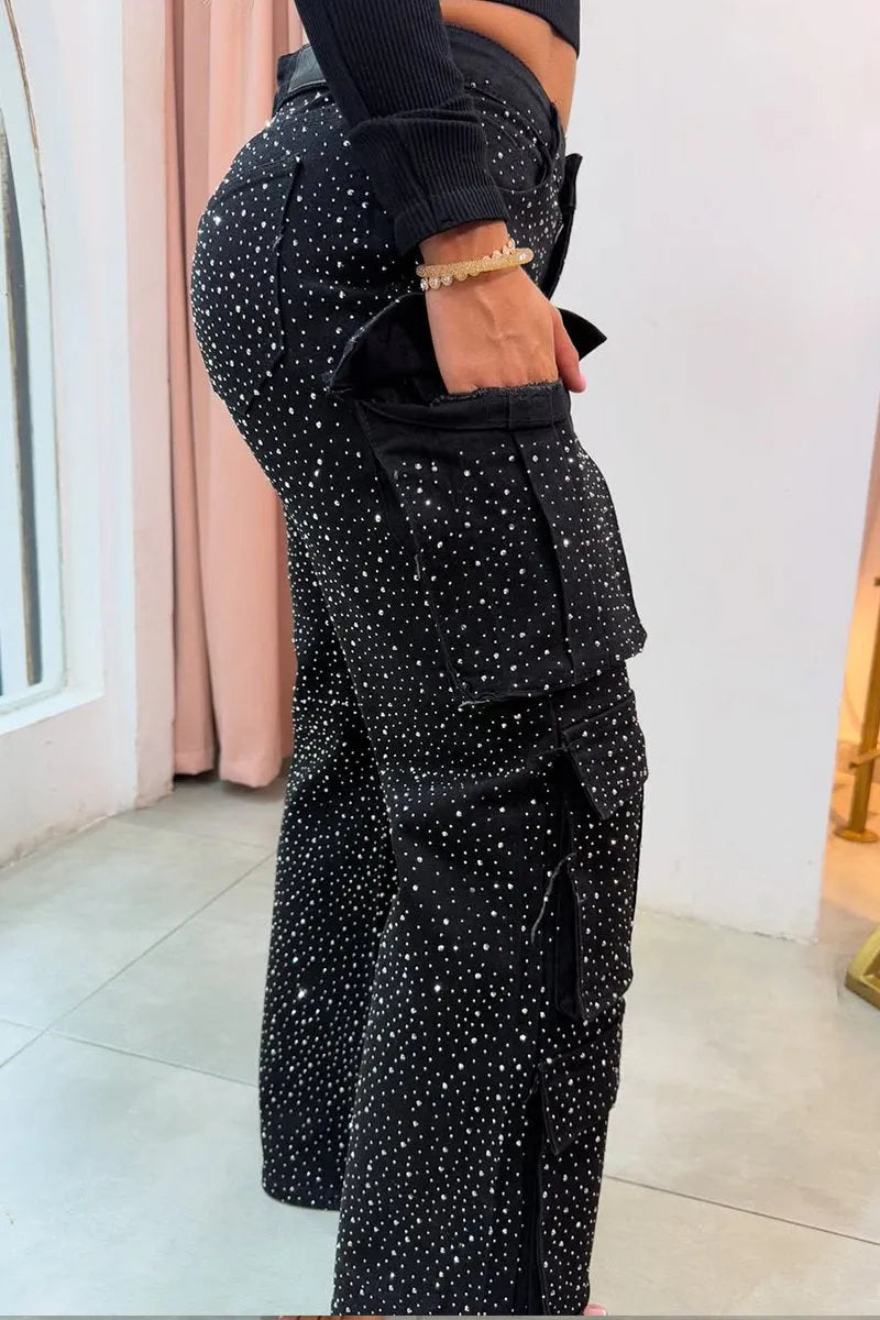 Cargo Glitter Jeans