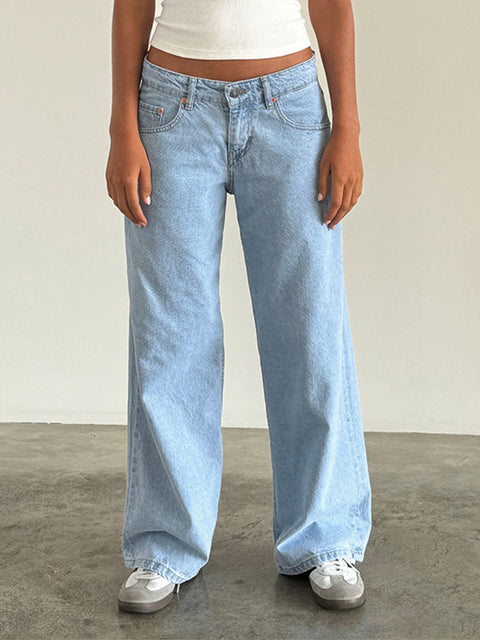 Light Blue – Light Wash Wide Leg Jeans