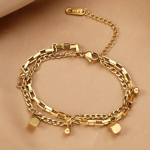 Stainless Steel New Fashion Fine Jewelry Gold Color