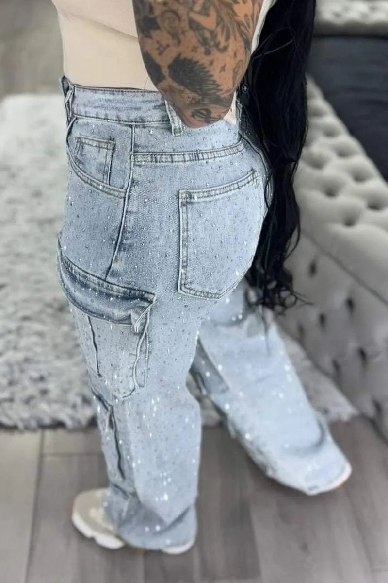 Cargo Glitter Jeans