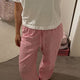 Striped Casual Drawstring Trousers