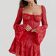 Robe en dentelle rose