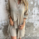 Women’s 2-Piece Loose Shirt & Elastic Shorts Set