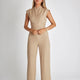 Women's Sleeveless Wide-Leg Jumpsuit