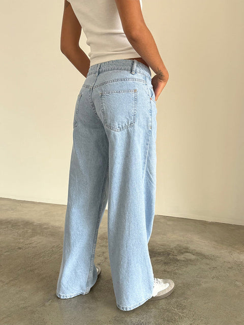 Light Blue – Light Wash Wide Leg Jeans