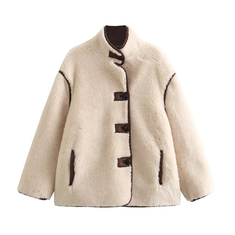 Ela Coltrui Faux Fleece Jas voor Dames