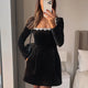 VELVET MINI DRESS