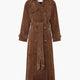 Solana - Suede Leather Trench Coat