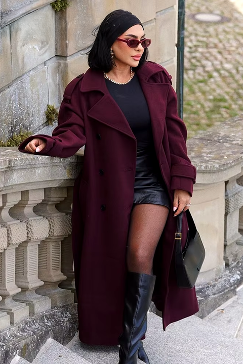 Billie Rich Burgundy Outerwear Coats