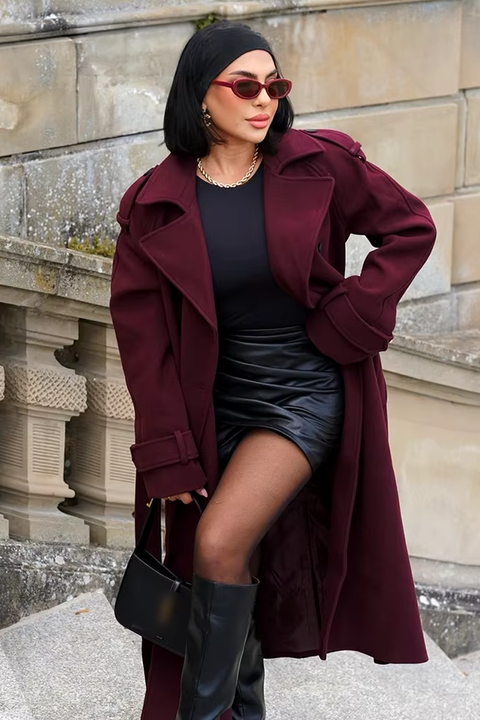 Billie Rich Burgundy Outerwear Coats