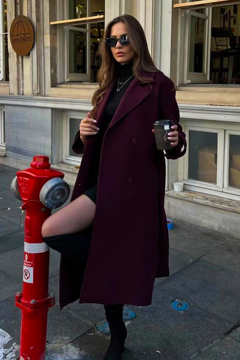 Billie Rich Burgundy Outerwear Coats