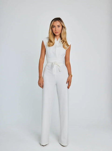 Women's Sleeveless Wide-Leg Jumpsuit