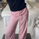 Striped Casual Drawstring Trousers