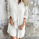 Women’s 2-Piece Loose Shirt & Elastic Shorts Set