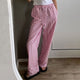 Striped Casual Drawstring Trousers