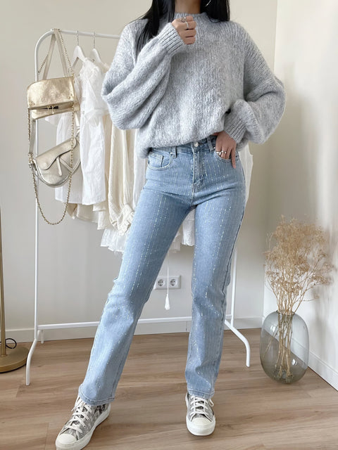 GlamLux | Jean en denim pailleté scintillant