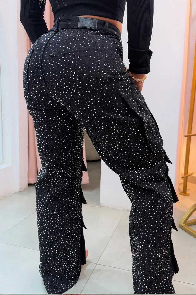 Cargo Glitter Jeans